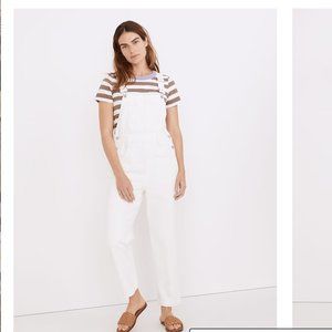 Madewell Petite Straight-Leg Overalls - White - size PM